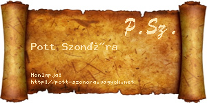 Pott Szonóra névjegykártya
